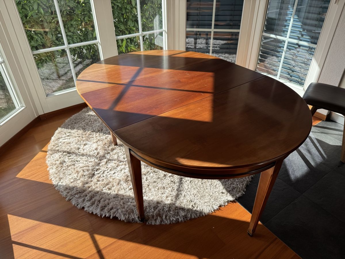 Tavoli: Table demi-lune bois massif avec rallonge.  – Usato da Genève venduto da chr_77nw 3