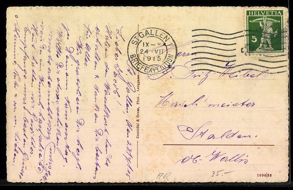 Cartoline postali: AK St. Gallen, Riethäusle mit Uferpartie – Usato da Berlin venduto da bartko-reher 1