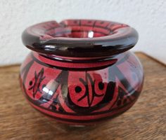 Sturm Aschenbecher Keramik marrokanisch Orient bordeaux
