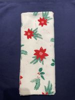 Christmas 100%Cotton Decorative Towel Red Poinsettia Festive