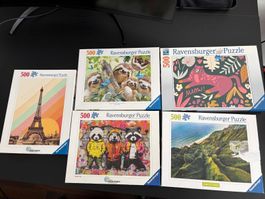 500er Puzzle Ravensburger (5 Stück)