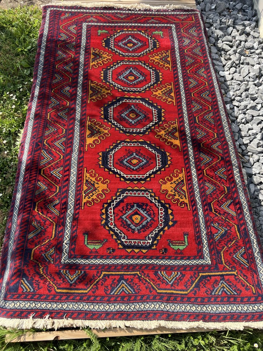 Teppiche: Berberteppich Roter Vintage Teppich,Top Zustand – Gebraucht aus Niederrohrdorf von beniledergerber 1