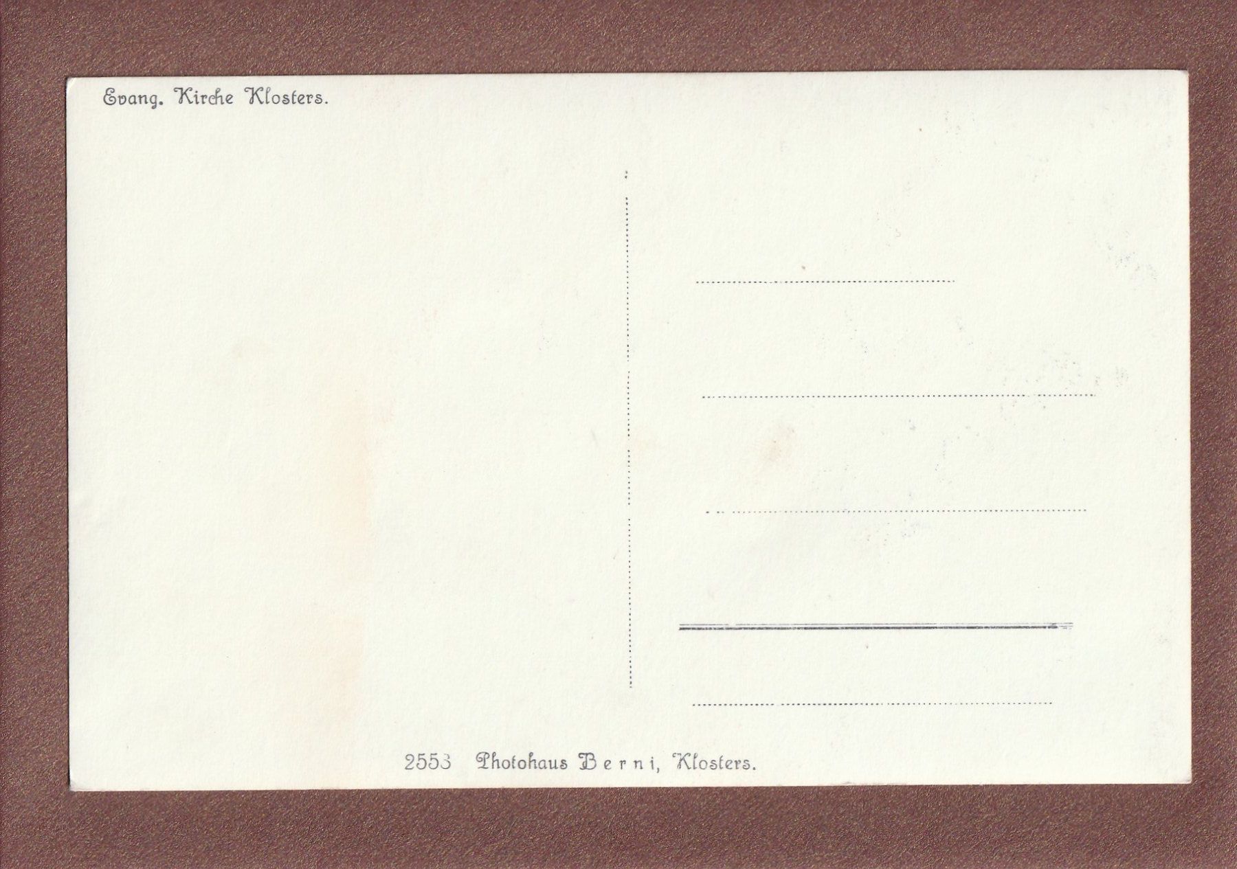 Cartes postales: Ansichtskarte Evang. Kirche Klosters – D'occasion à Würenlingen par wetroki 1