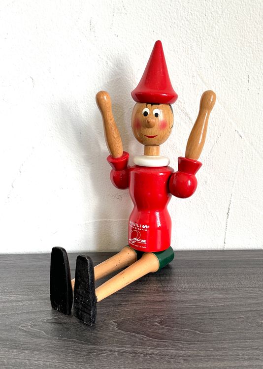 GICO Pinocchio Holzfigur – 24 Cm Lang, Mit Beweglichen Gelenken, Made In Italy, Für Die Ganze Familie