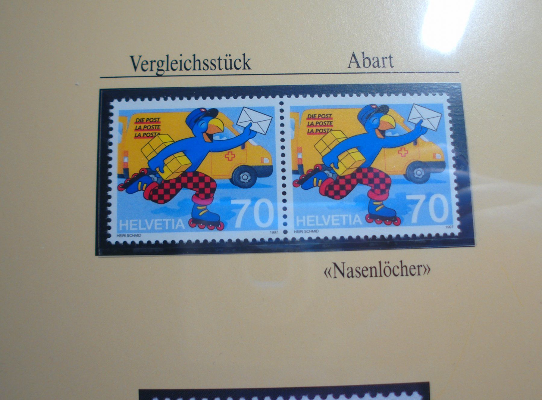 Tutti i francobolli: Abart 1997 **,  Globi, "Nasenlöcher" – Usato da Niederwil AG venduto da morostahu