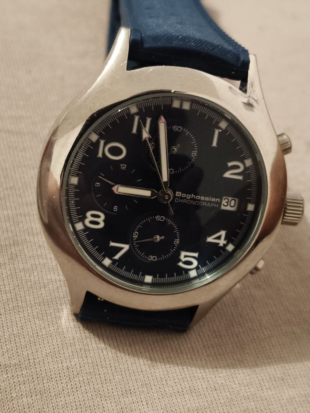 Uhren: Boghossian Chronograph,quarz, läuft einwandfrei – Gebraucht aus Glattbrugg von tarnkappenbomber 2