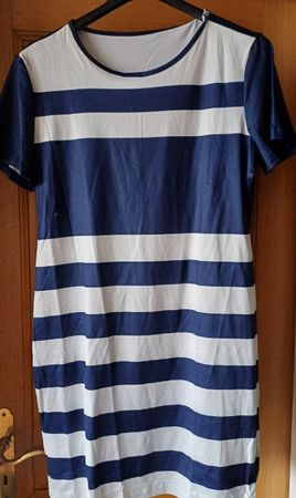 NeuesMaritimes Streifenkleid Gr. XL, 100% Polyester, Sommerl
