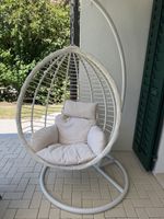 Hängesessel Rattansessel weiss mit Kissen guter Zustand