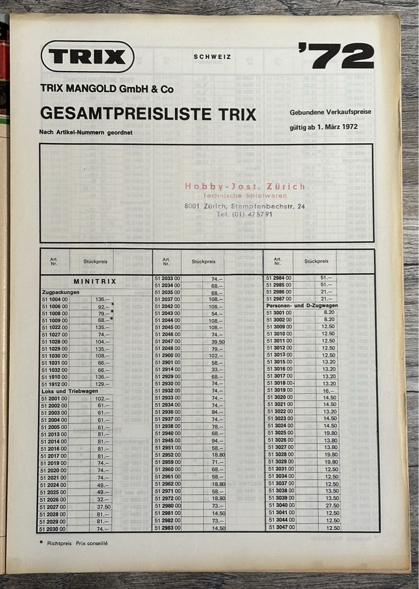 Trix Modellini di ferrovie: Trix Katalog 1972 (Trix Express, Internat. & Minitrix) – Usato da St-Gingolph venduto da Edgar1920 4