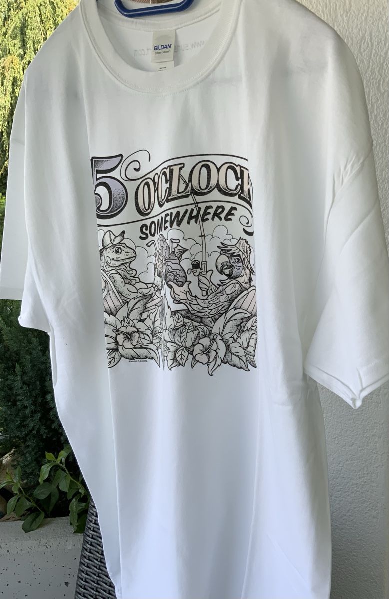 T-Shirts: Magic T-Shirt "It's 5 o'Clock Somewhere" ! Gr. L – Neu (gemäss Beschreibung) aus Rothrist von Digibobi