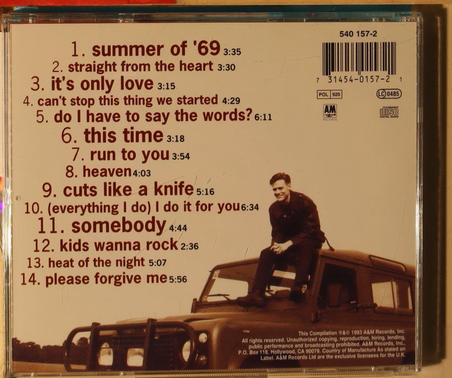 CDs: Bryan Adams – So Far So Good – D'occasion à Luzern par CONTENTI 2