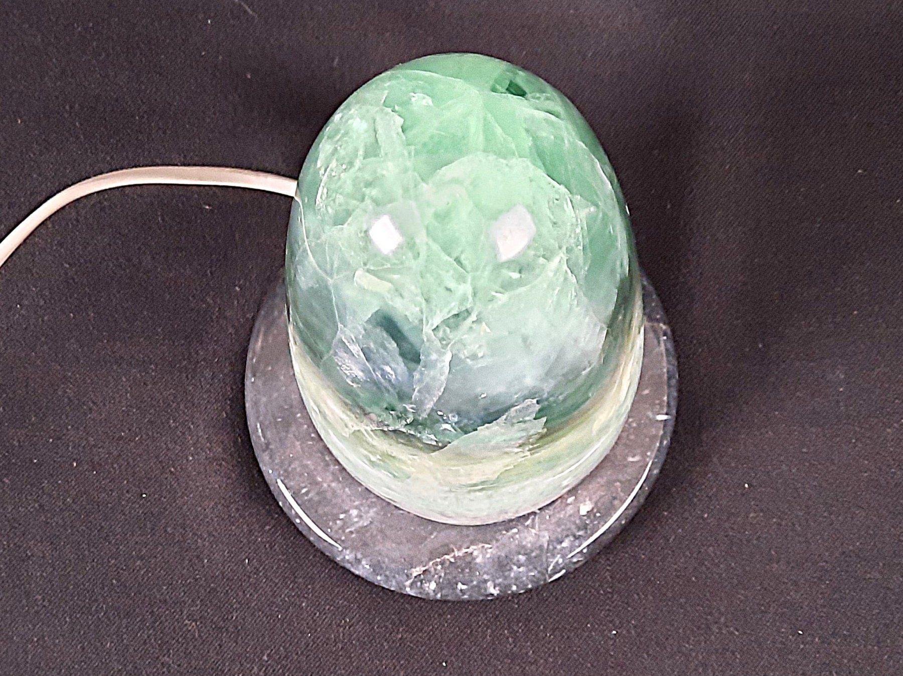 Lampade: Fluorit-Steinlampe Grün/Türkis – Usato da Beinwil am See venduto da Restwert_Beinwil 2