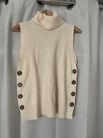 Part Two Rollkragen Pullover beige mit Knöpfen Versand 8.50