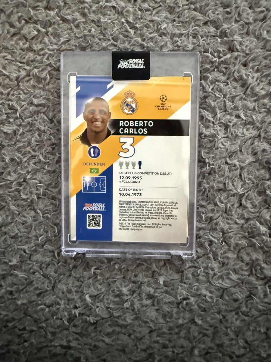 Topps Carte collezionabili: Roberto Carlos 1/1 – Nuovo e nell'imballaggio originale da Suhr venduto da rea_656p 1