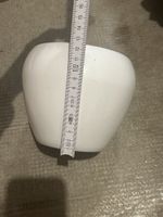 Cache-pot blanc en céramique hauteur 12 cm bon état