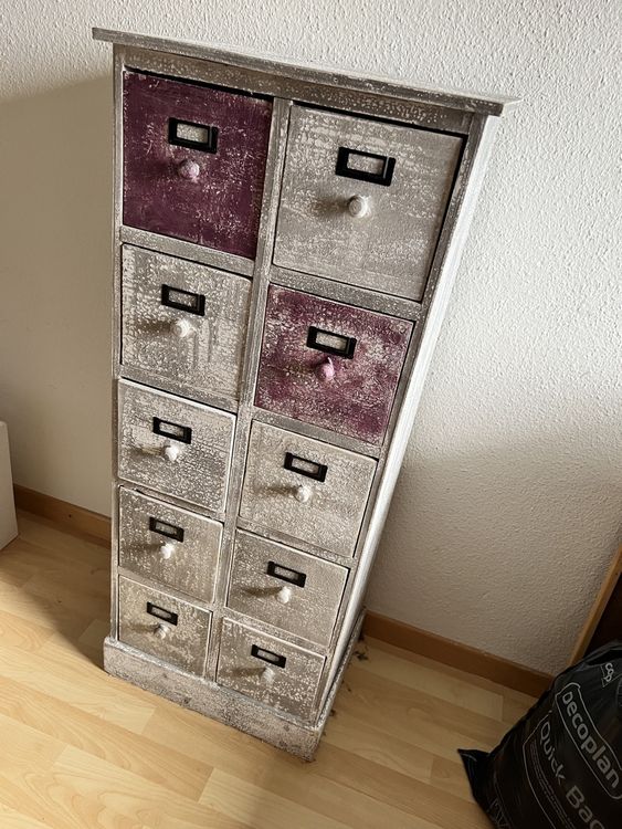 Kommode mit 10 Schubladen im Vintage Look, Shabby Chic (Gebraucht) in ...