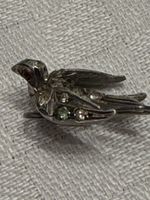 Vintage Brosche Vogel Silber Strass - Einzigartiges Design