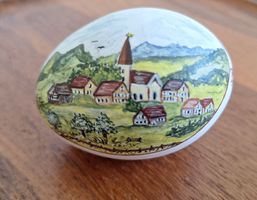 Handbemaltes Hühnerhei für Osterdeko