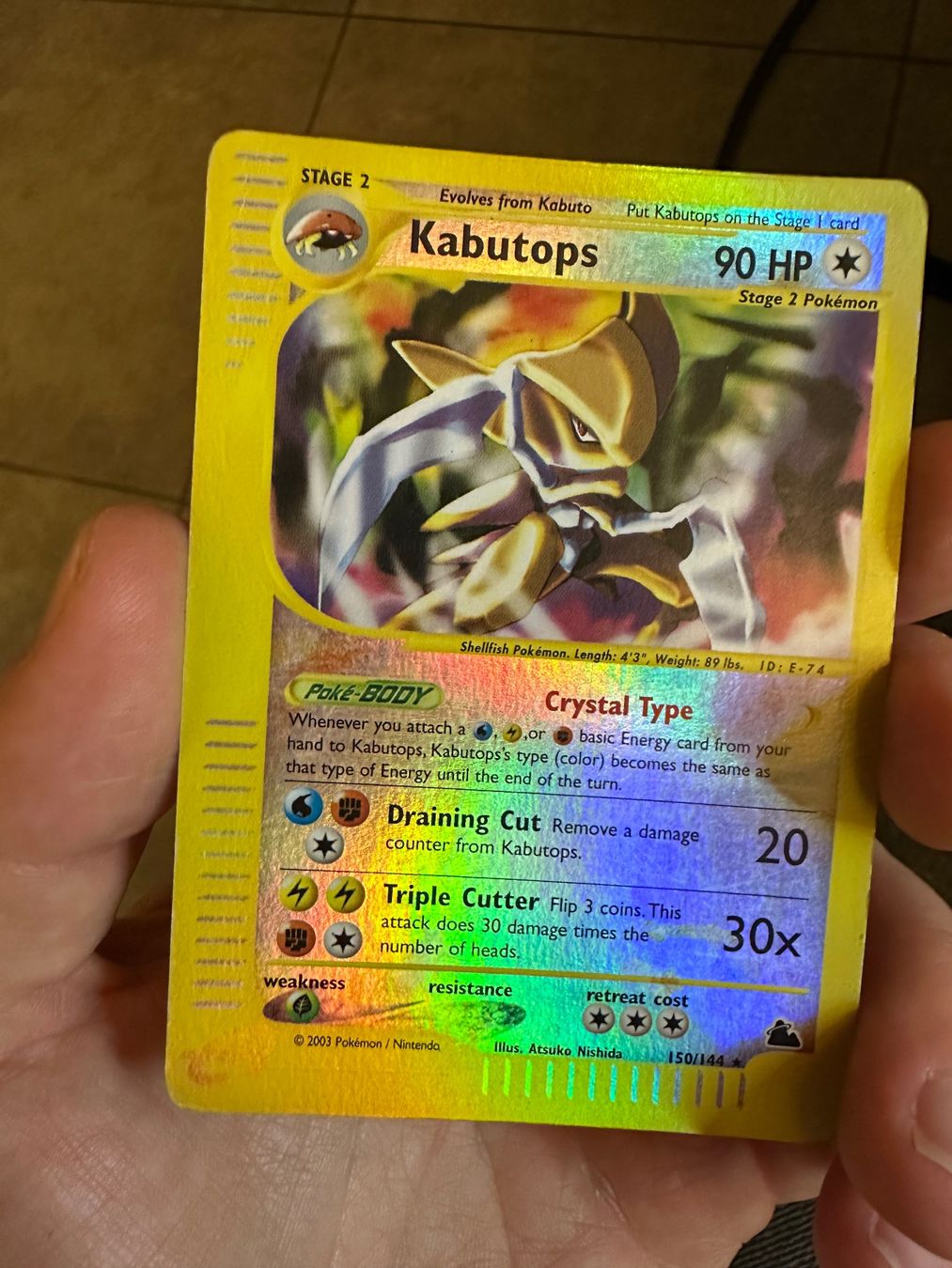 Pokémon Carte collezionabili: 2003 Kabutops 150/144 Skyridge Reverse Holo – Usato da Ascona venduto da Swissseller97 3