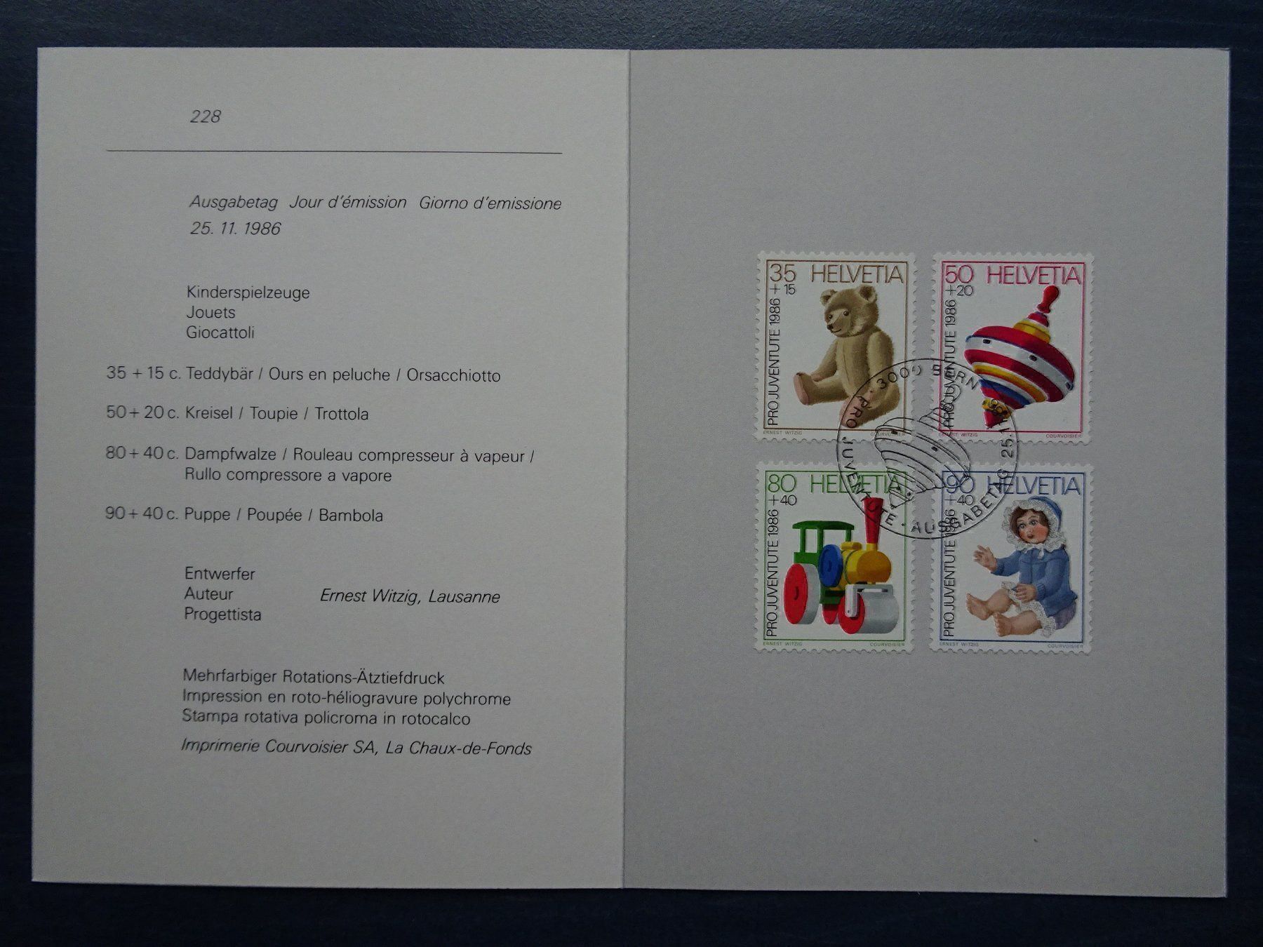 Tous les timbres: PJ 1986 – Neuf (Voir description) à Aadorf par Chnorli-Furz