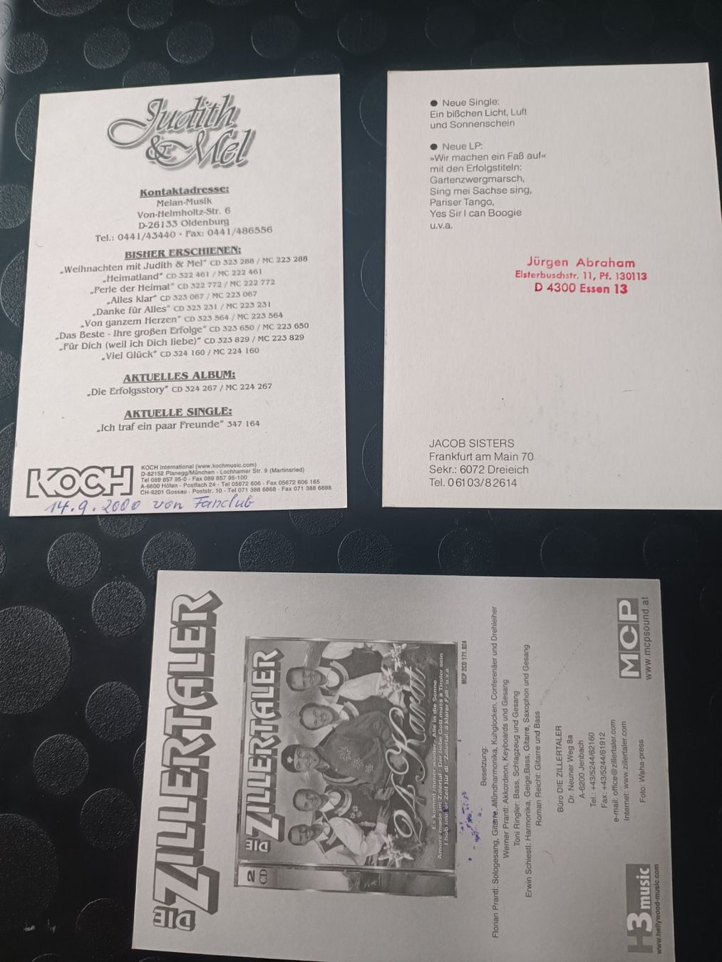 Autografi: Schlager Mix  - 3x handsigniert – Usato da Menziken venduto da Artographs 1