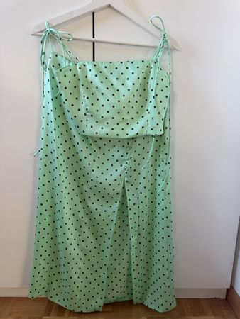Zara Polkadot Silk Set Size S