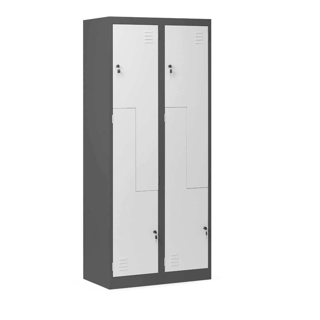 Schränke: Schliessfachschrank Z-Form 4 Fächer - Anthrazit/Weiss – Neu und originalverpackt aus Wallenwil von toesstal-vertrieb 2