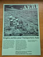 Original Prospekt Aebi Transporter Geräteträger französisch