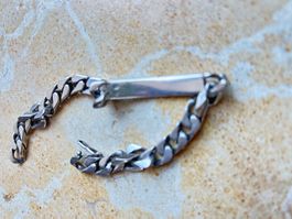 Herren Panzerketten-Armband, FU (ca. 20 cm )Vintage