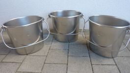 3 neue chromstahlkessel