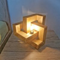 Holz Illusion Lampe Massiv