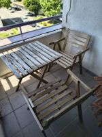 Balcony Table & 2 Chairs Set - Wooden Outdoor Furniture