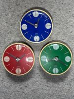 Drei Wanduhren Pop Art Space Age Design Krups 70er vintage
