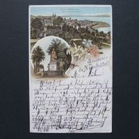 1896, NEUCHÂTEL, Litho, antike Ansichtskarte