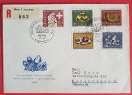 B176) 1958 FDC Pro Patria nach Dänemark Kt. 40.-
