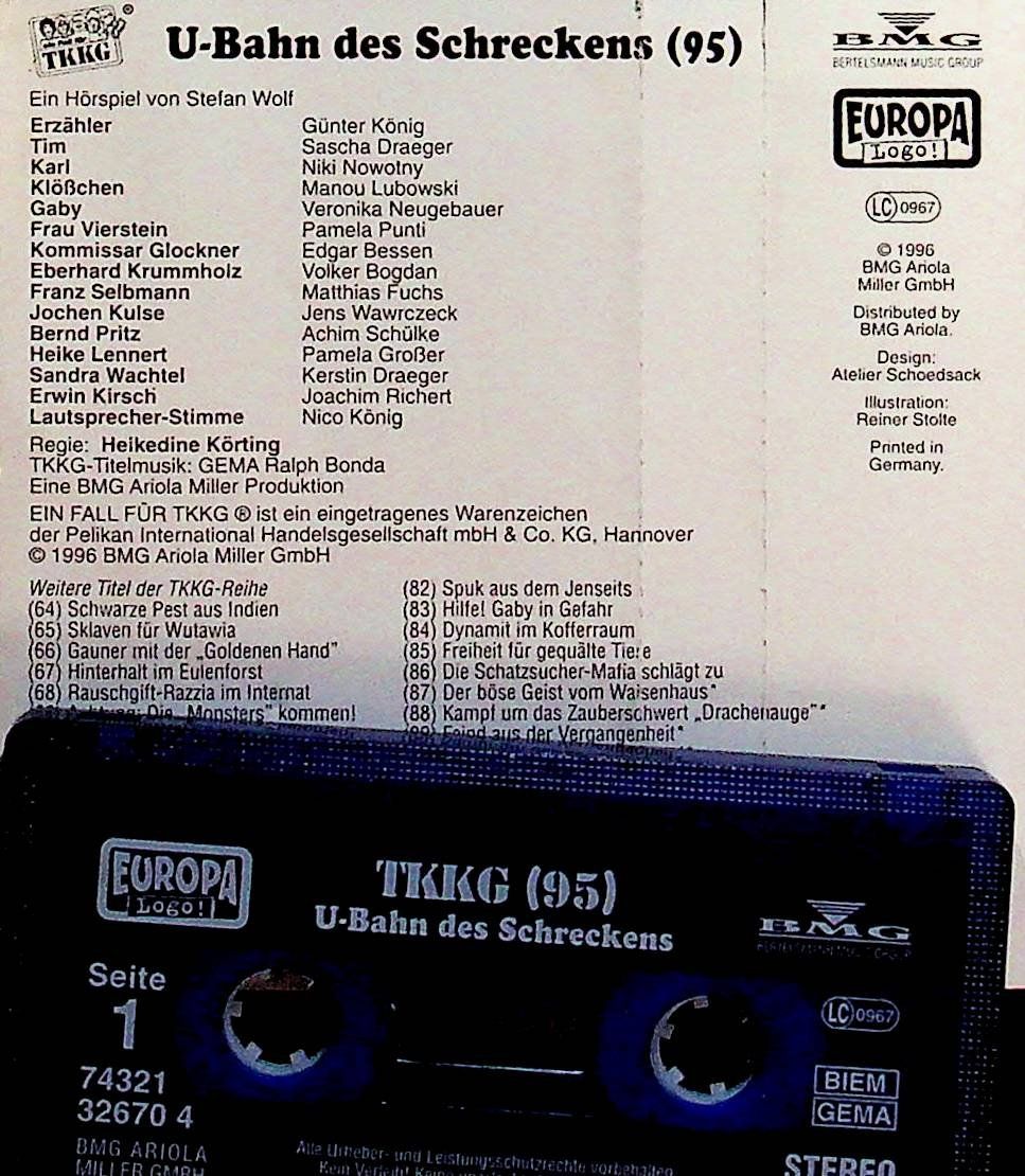 Musicassette: MC TKKG Folge 95 U-Bahn des Schreckens – Usato da Reitnau venduto da Zaomir 1