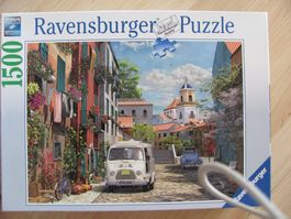 Ravensburger Puzzle 1500 Teile idyllische Stadtfrankreich...