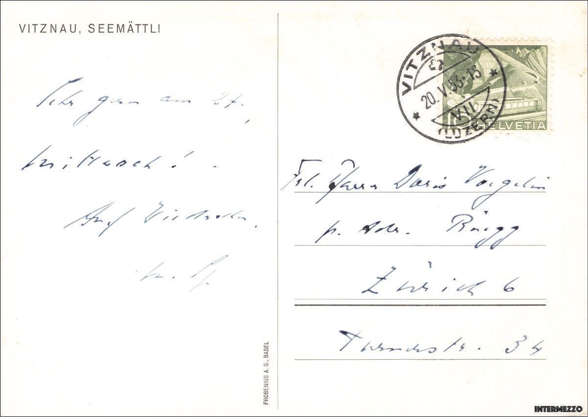 Cartoline postali: Vitznau // Seemättli 1953 – Usato da Basel venduto da intermezzo12 1
