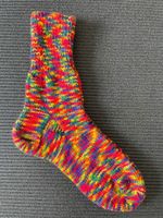 Chaussettes tricotées main multicolores 100% laine 36-38