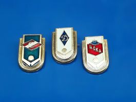 Vintage Soviet USSR Ice Hockey 3 Pin Set Moscow