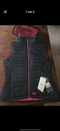 Trespass Damen Weste mit Kapuze, Schwarz, Neu, Gr. 38