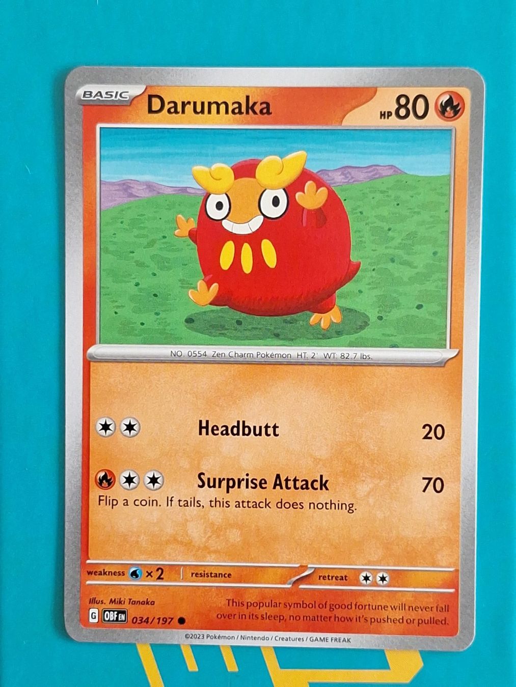 Pokémon Carte collezionabili: Darumaka - Pokemon Obsidian Flames – Usato da Altstätten SG venduto da GGsGameshop