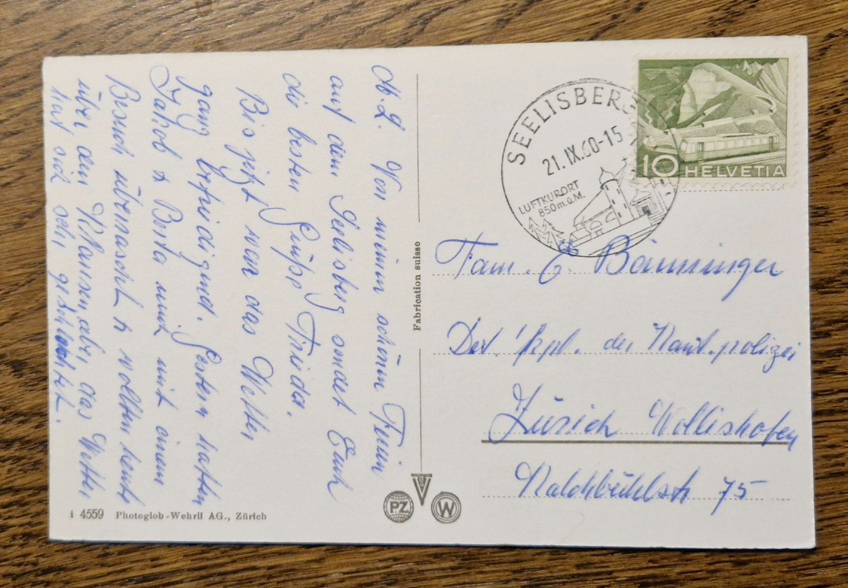 Cartoline postali: Seelisberg Hotel Löwen 1960 – Usato da Ebikon venduto da Donar50 1