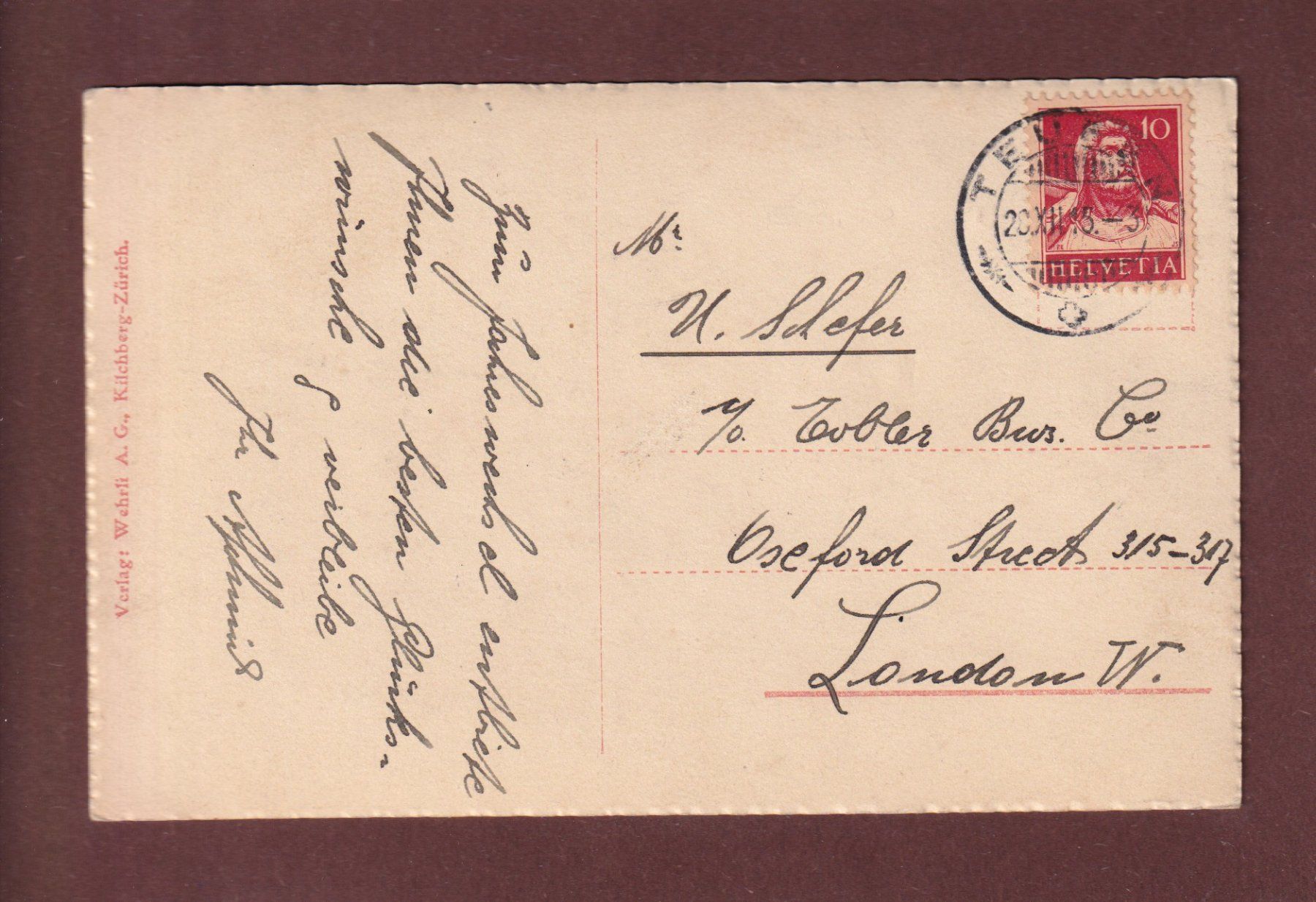 Cartoline postali: TEUFEN - 1915 – Usato da Pully venduto da nicecards-shop 1
