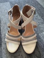 Geox Respira Damen Riemchensandalen Leder Weiß/Silber NEU 35