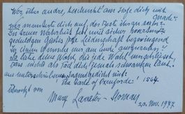 Mary Lavater-Sloman (1891-1980) Schriftstellerin - Autogramm