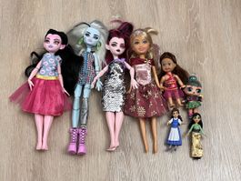 Puppen Set Monster High und weitere Figuren 7 Stück