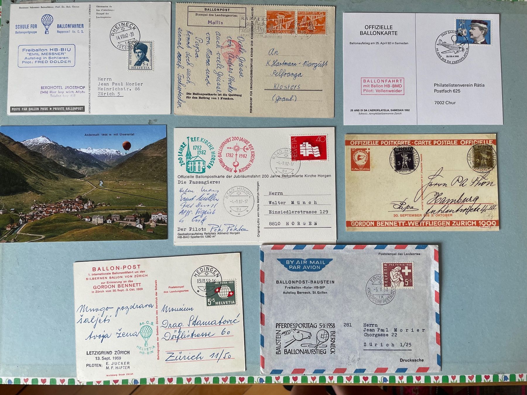 Alle Briefmarken: 23 Belege Ballon-Post – Gebraucht aus Zürich von stzepp 1