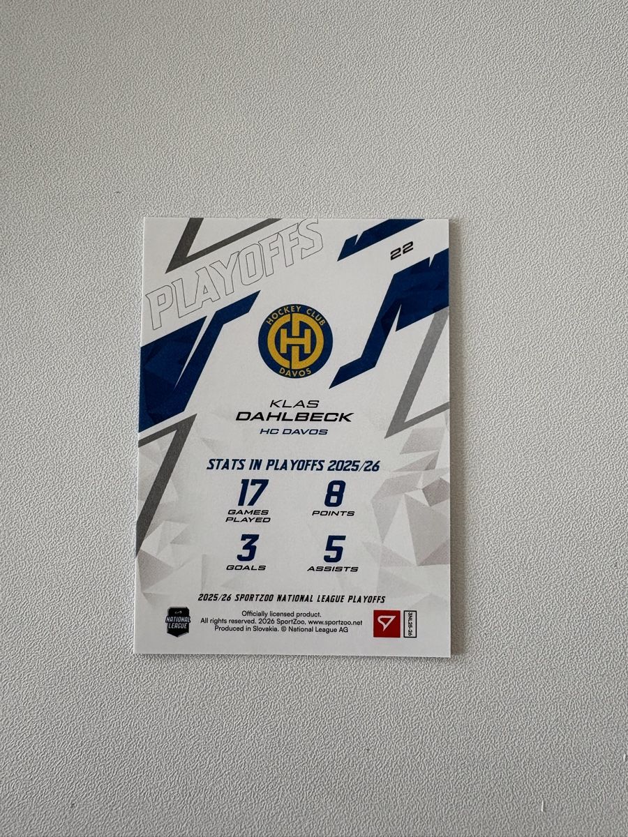 Sportzoo Carte collezionabili: Sportzoo Playoff Klas Dahlbeck 33/60 – Nuovo (secondo la descrizione) da Bellinzona venduto da spa_69zv 1