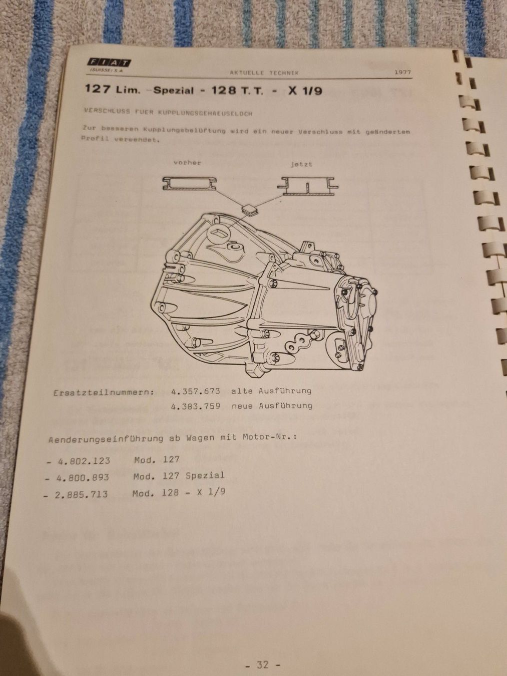 Libri: Fiat Werkstatthandbuch 1977 ( Aktuelle Technik ) – Usato da Enggistein venduto da Lehmannnn 5